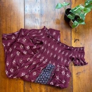 Exhilaration | S | Midi Long Flowy Summer Dress Off The Shoulder Rouched